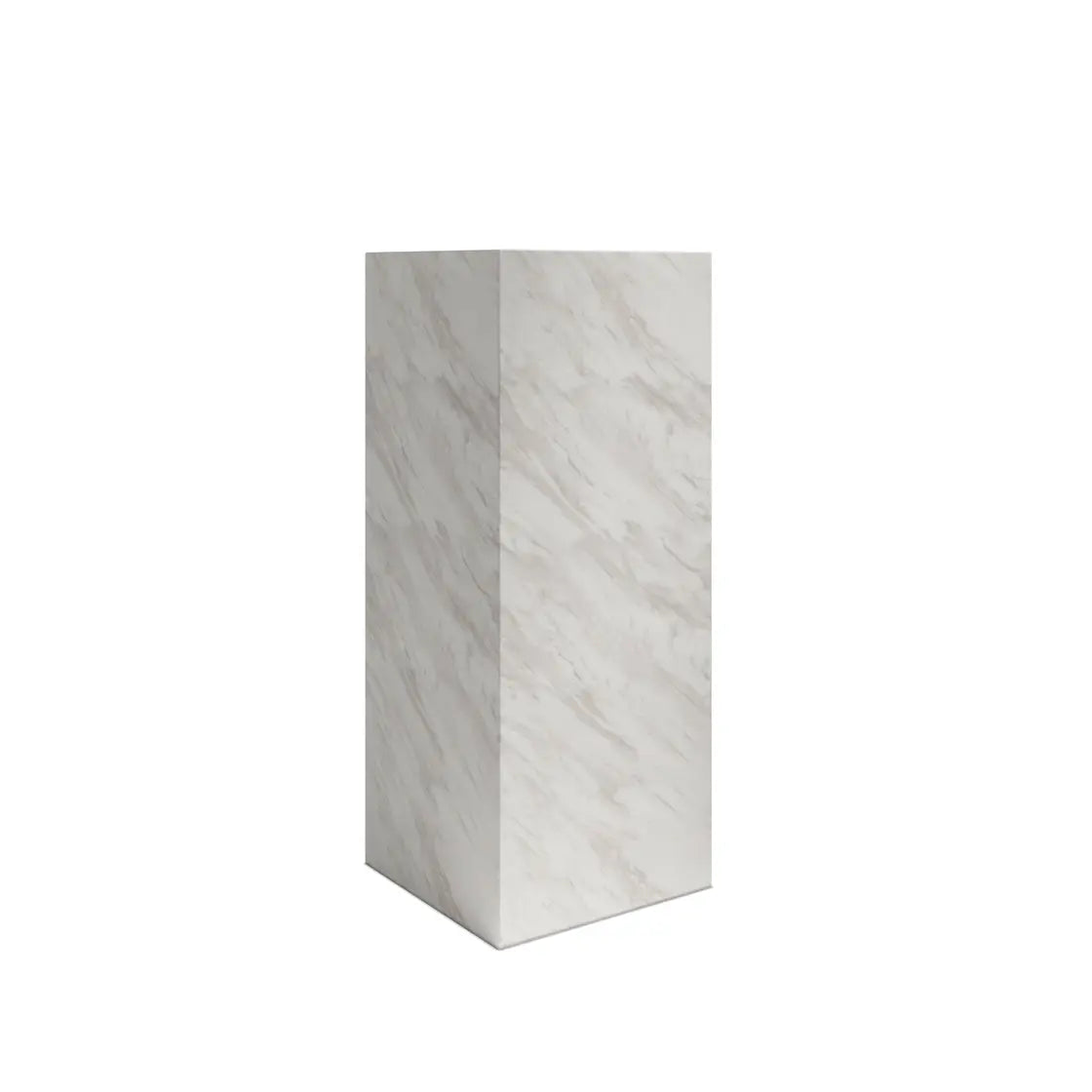 Ashford & Grey Sur White Marble Large Pedestal