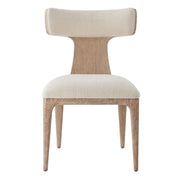 Theodore Alexander Repose Wooden Upholstered Side Chair   Nicholas John Interiors