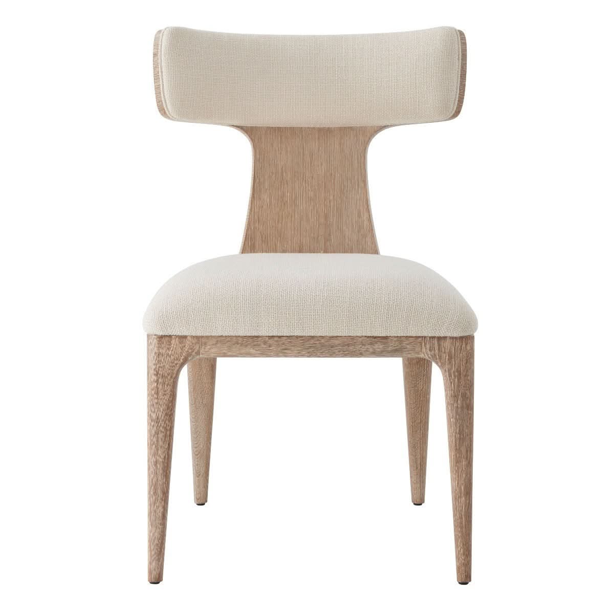 Theodore Alexander Repose Wooden Upholstered Side Chair   Nicholas John Interiors