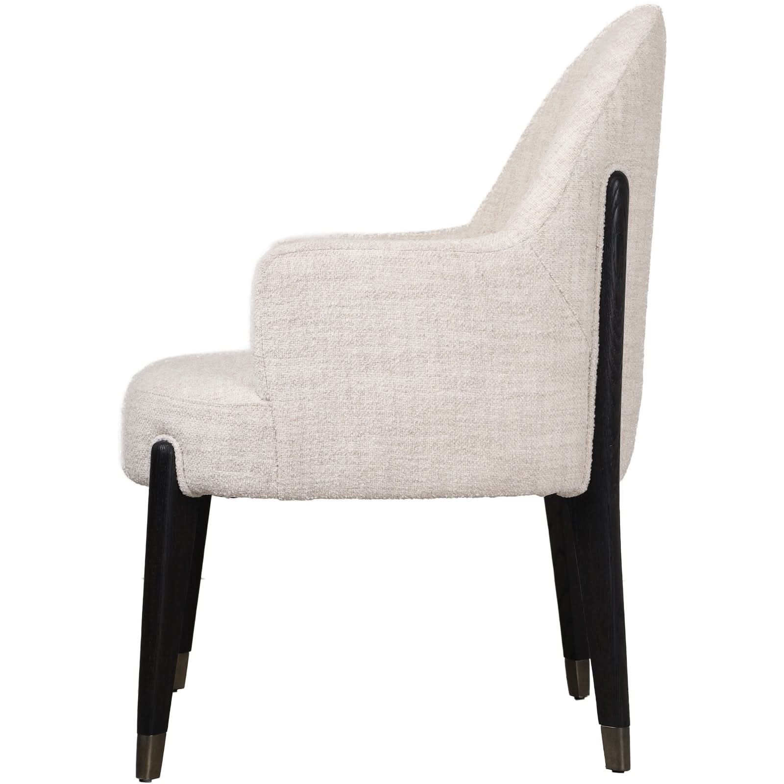 Luna Dining Arm Chair II in Dark   Nicholas John Interiors