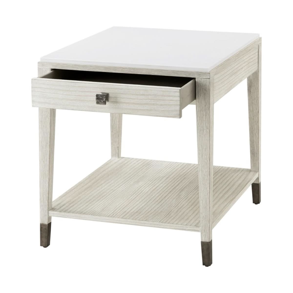 Theodore Alexander Breeze One Drawer Side Table   Nicholas John Interiors
