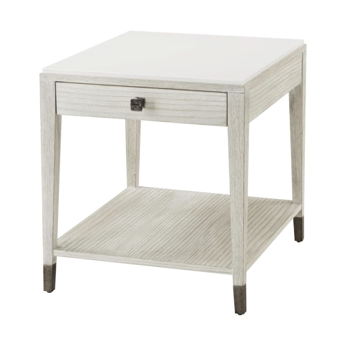 Theodore Alexander Breeze One Drawer Side Table   Nicholas John Interiors