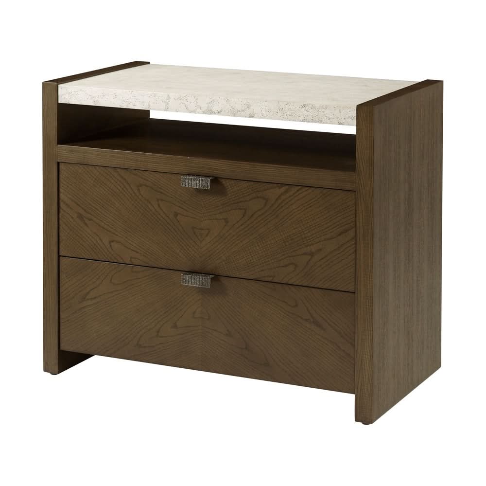 Theodore Alexander Catalina Two Drawer Nightstand   Nicholas John Interiors