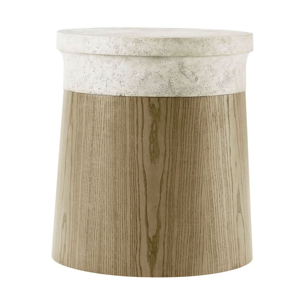 Theodore Alexander III Catalina Side Table in Dune Finish   Nicholas John Interiors