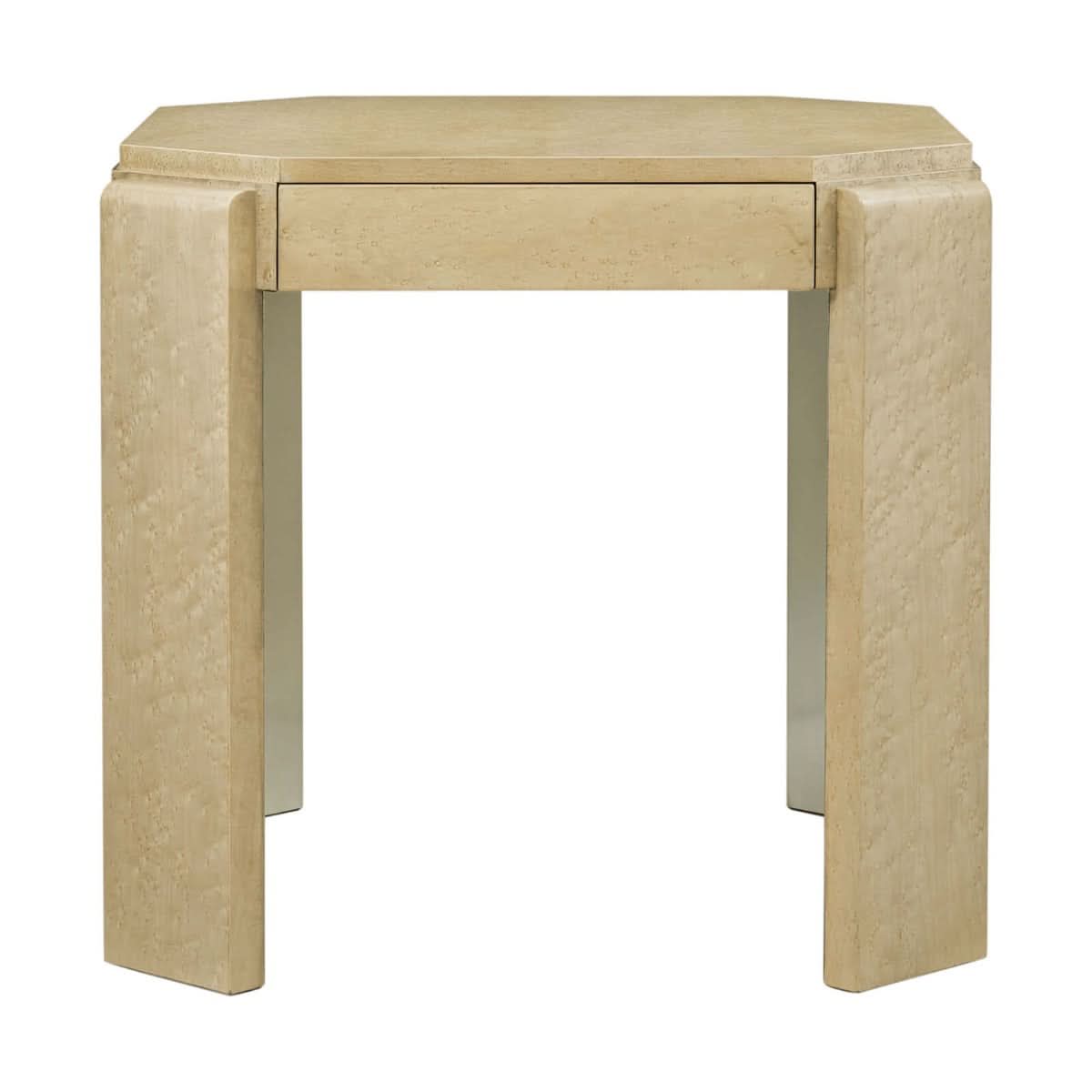 Theodore Alexander Table Origins Square Side in Sesame   Nicholas John Interiors