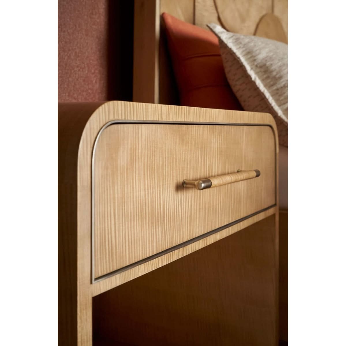 Theodore Alexander II Origins Nightstand in Sesame   Nicholas John Interiors