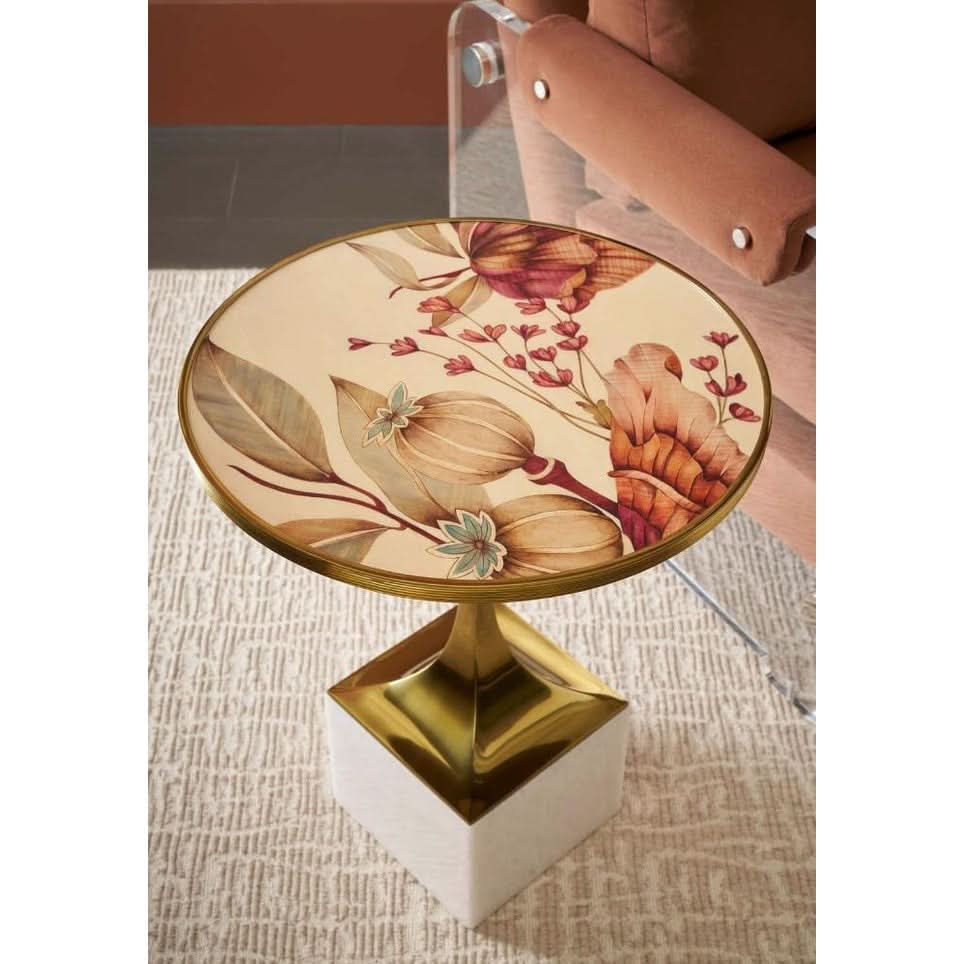 Theodore Alexander Bouquet Side Table   Nicholas John Interiors
