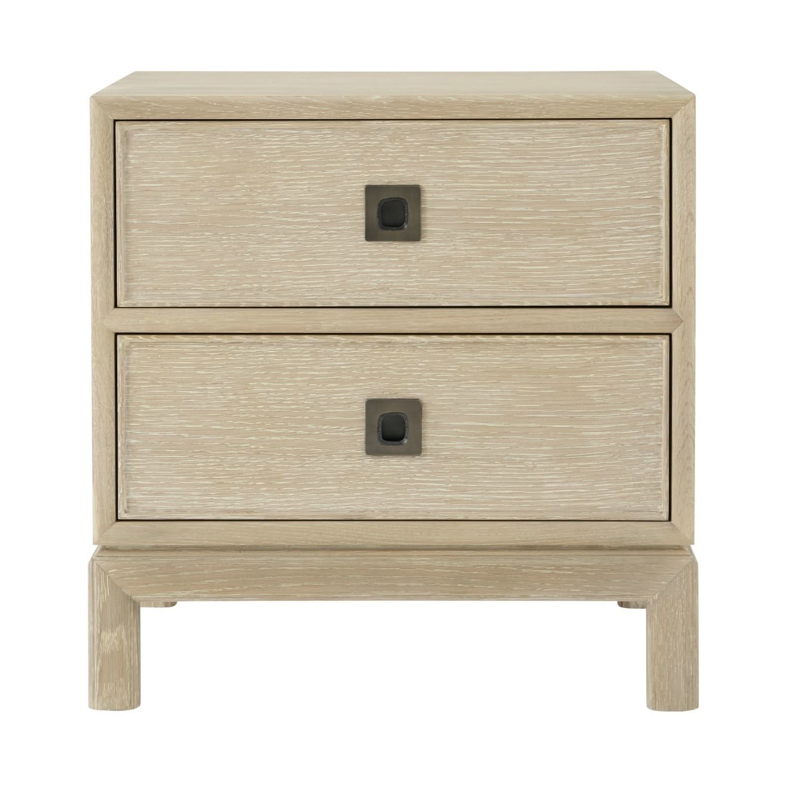Theodore Alexander Montauk 2-Drawer Side Table Light   Nicholas John Interiors