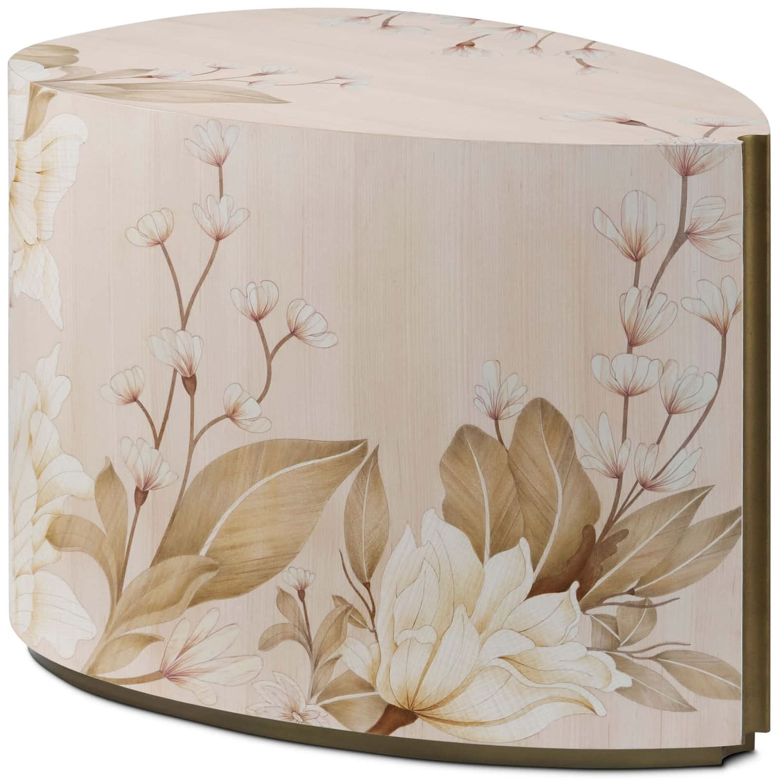 Theodore Alexander Table Bouquet Droplet Side in Buttercream   Nicholas John Interiors