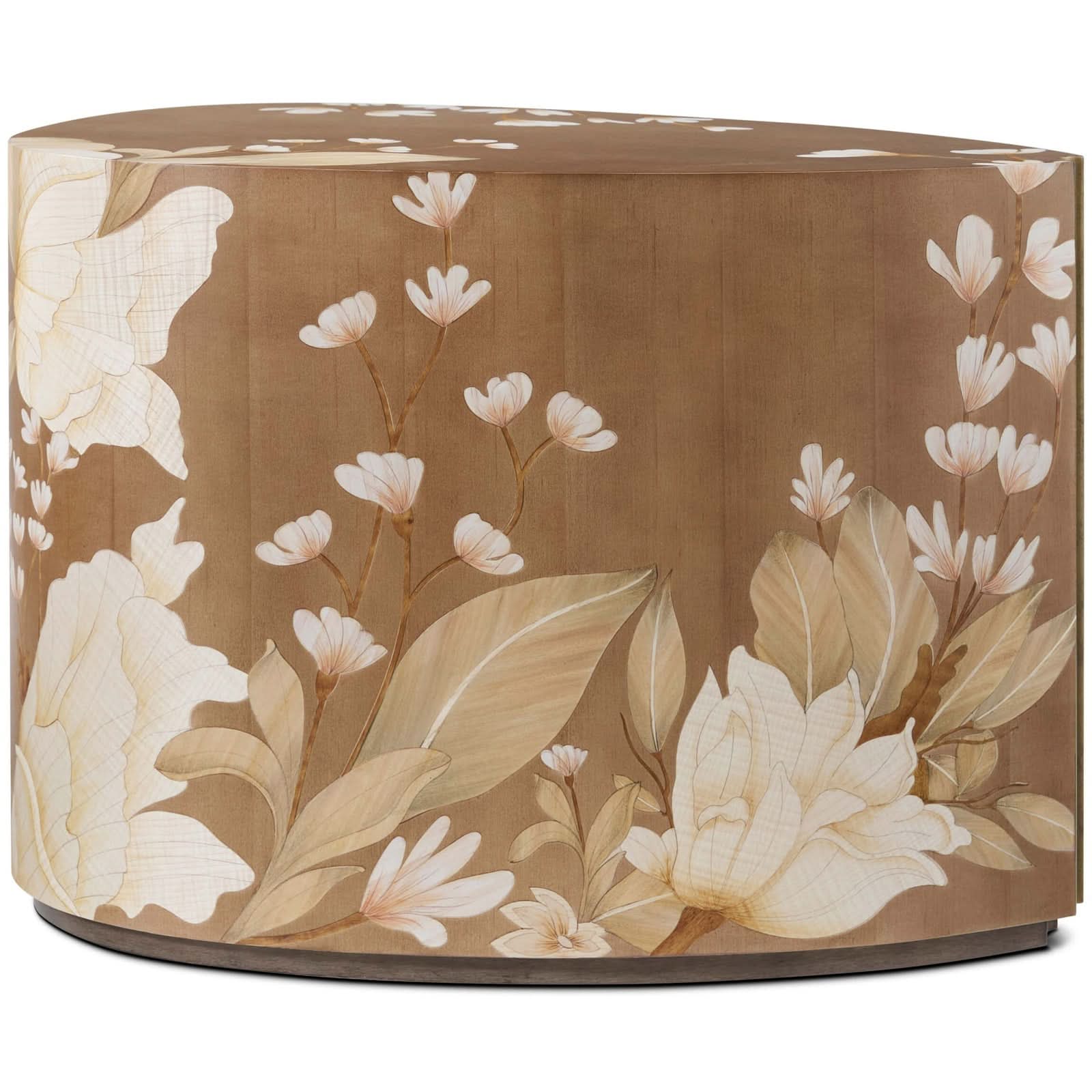 Theodore Alexander Table Bouquet Droplet Side in Toasted Cashew   Nicholas John Interiors