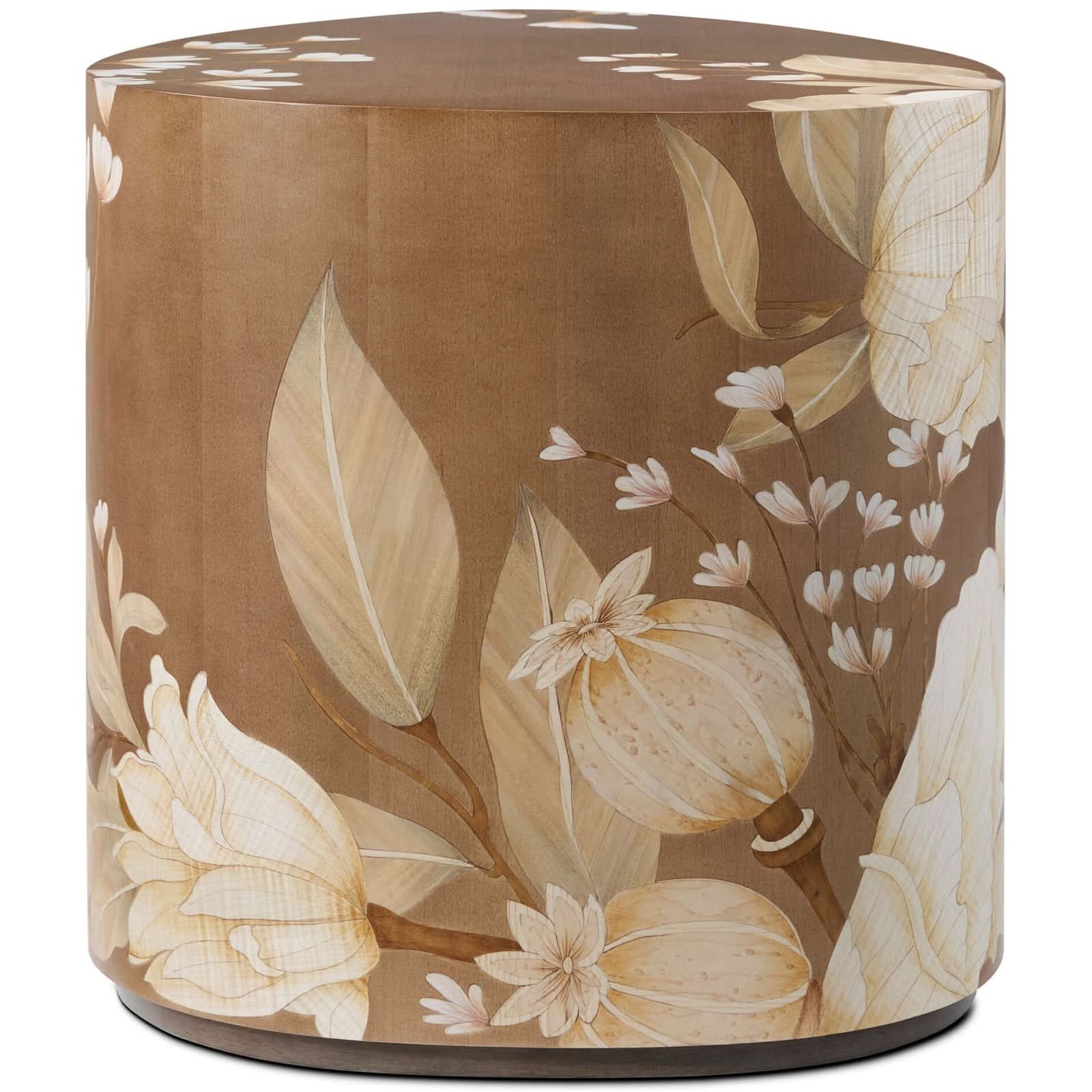 Theodore Alexander Table Bouquet Droplet Side in Toasted Cashew   Nicholas John Interiors