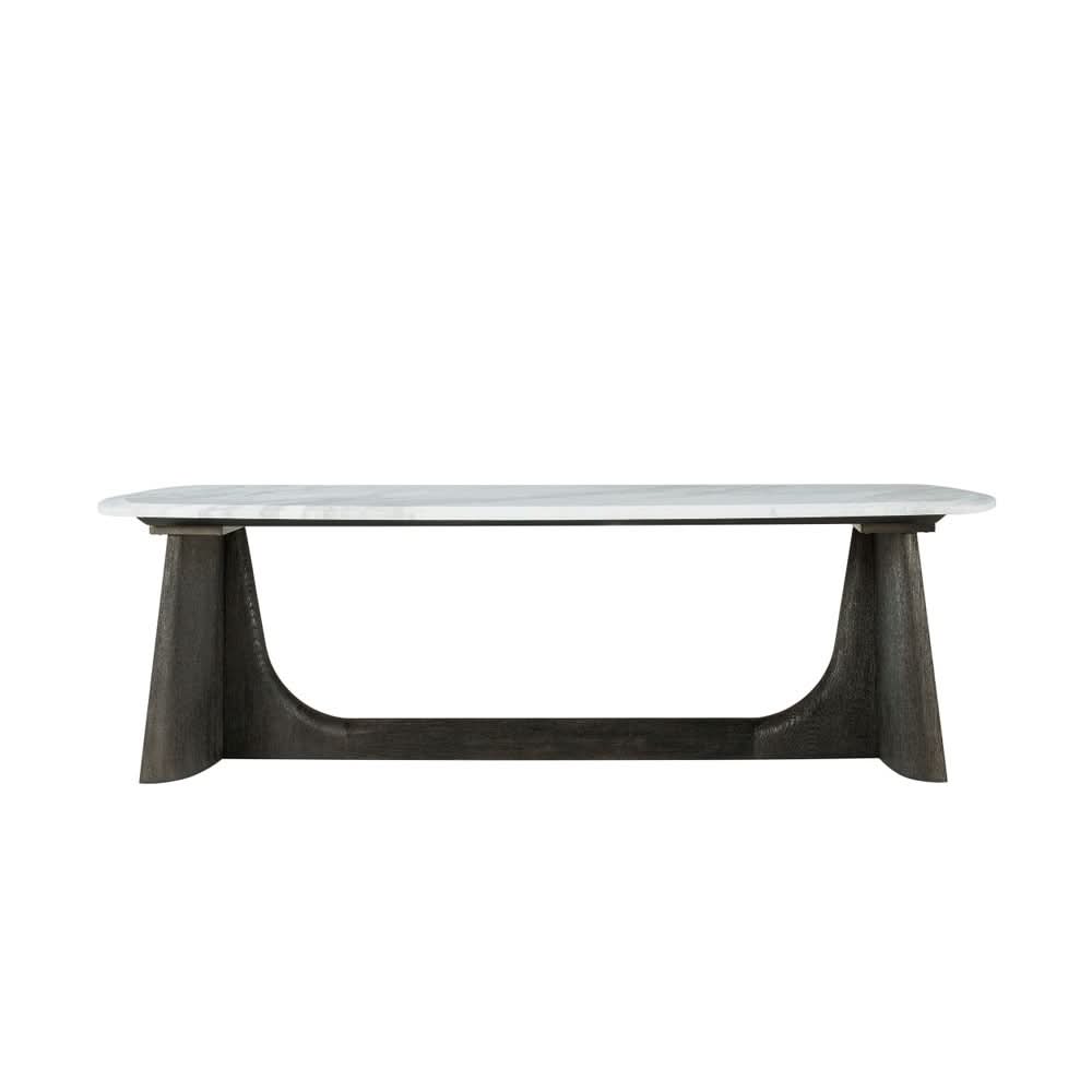 Theodore Alexander Repose Wooden Coffee Table Marble Top   Nicholas John Interiors
