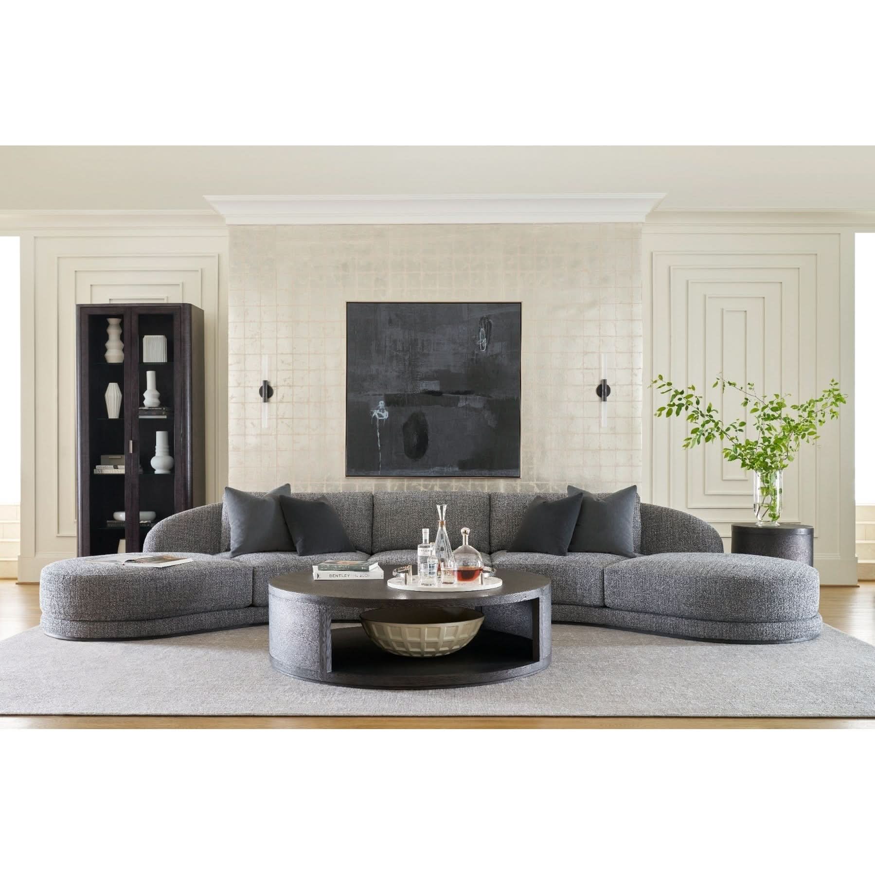 Theodore Alexander Maxwell Round Coffee Table Large Dark   Nicholas John Interiors