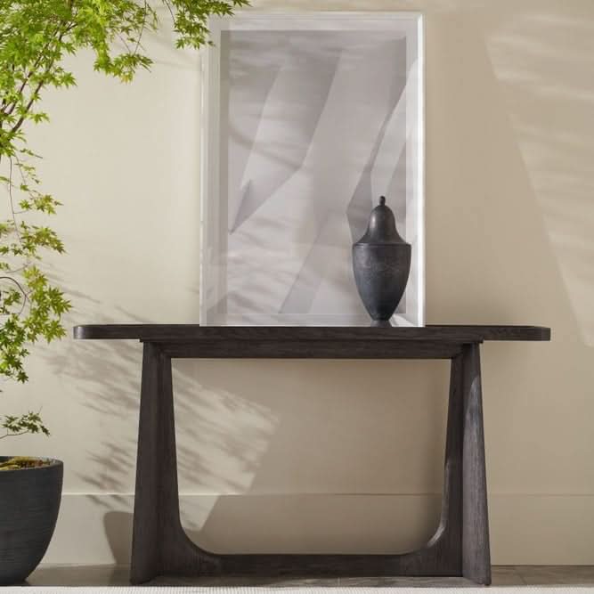 Theodore Alexander Repose Wooden Console Table   Nicholas John Interiors