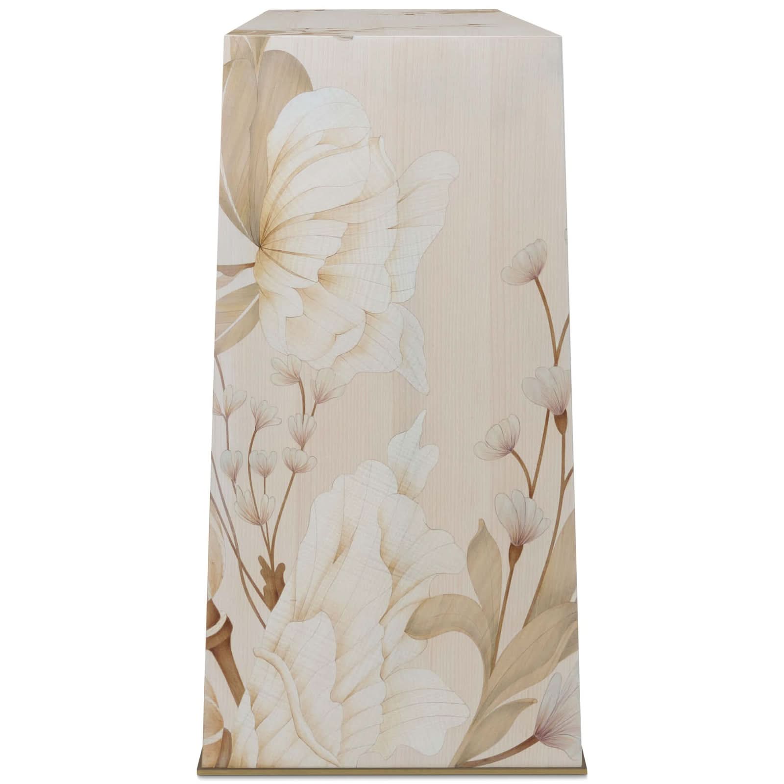 Theodore Alexander Table Bouquet Console in Buttercream   Nicholas John Interiors