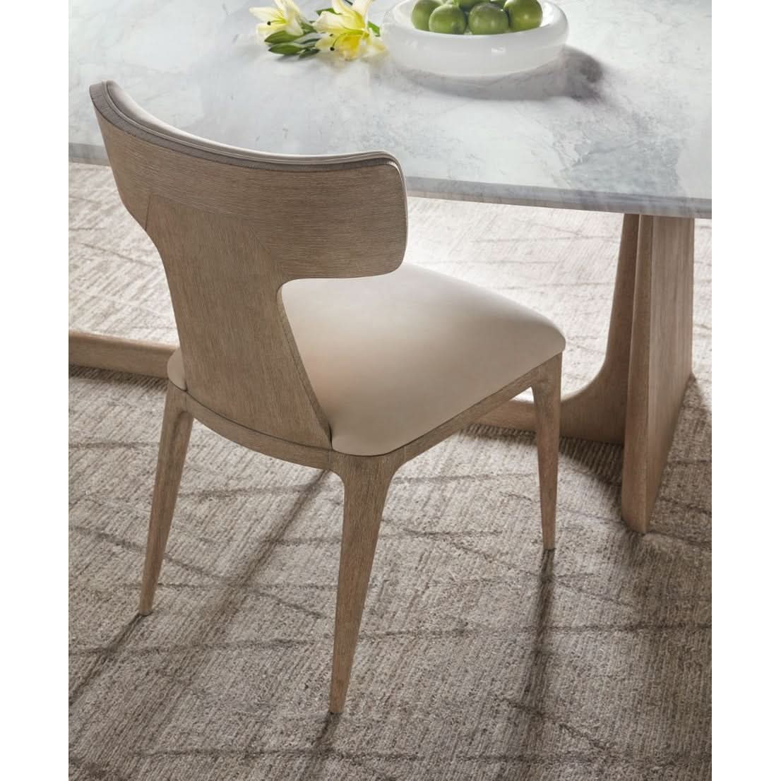 Theodore Alexander Wooden Dining Table Marble Top Large   Nicholas John Interiors