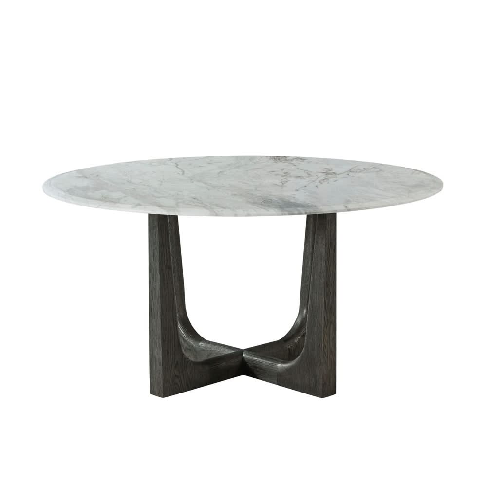 Theodore Alexander Repose Round Dining Table Marble Top   Nicholas John Interiors