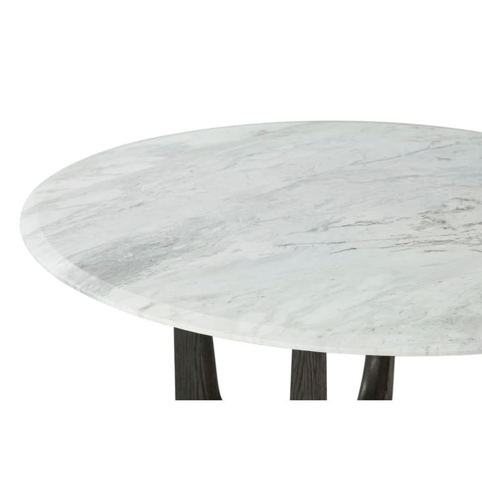 Theodore Alexander Repose Round Dining Table Marble Top   Nicholas John Interiors