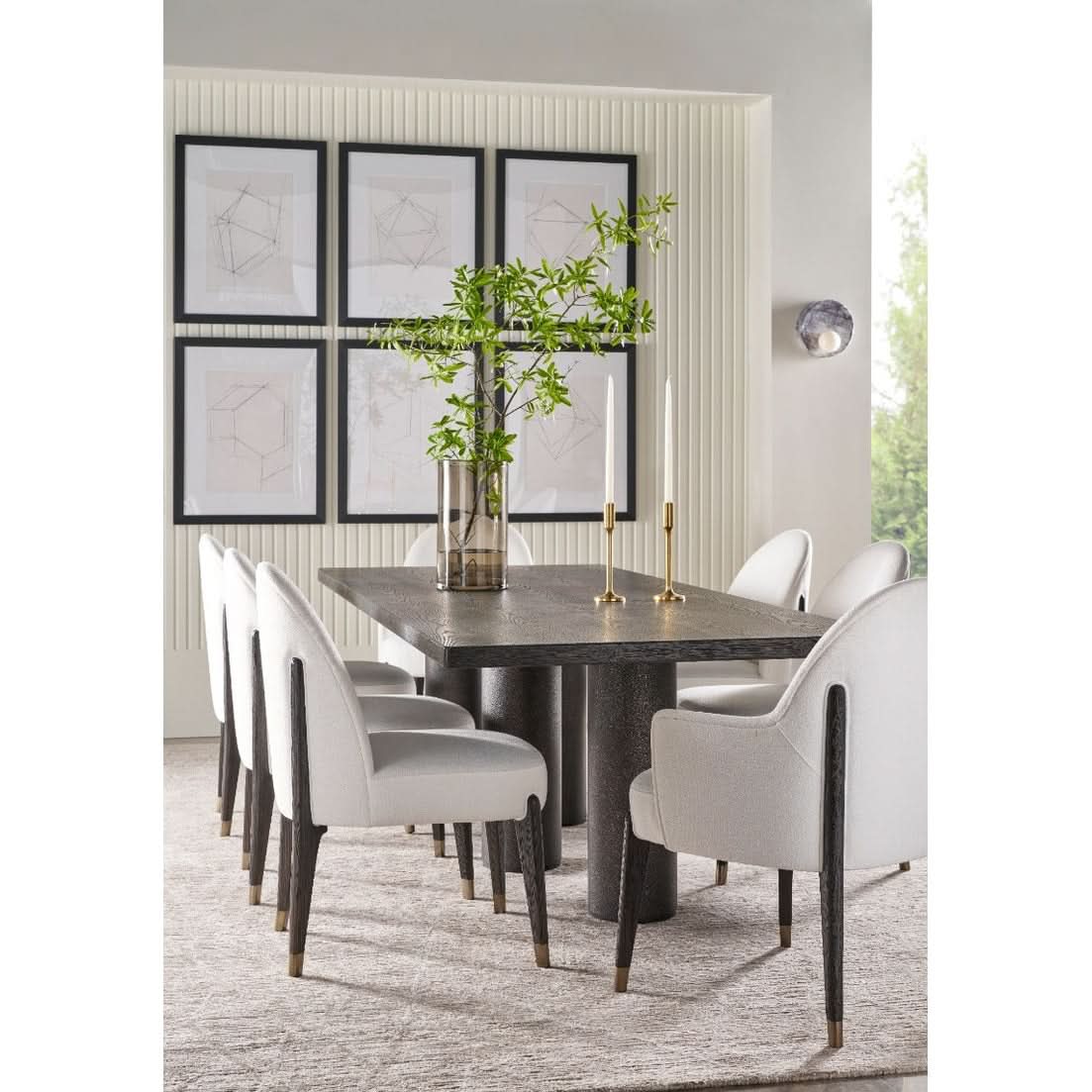 Theodore Alexander Maxwell Rectangular Dining Table Dark   Nicholas John Interiors