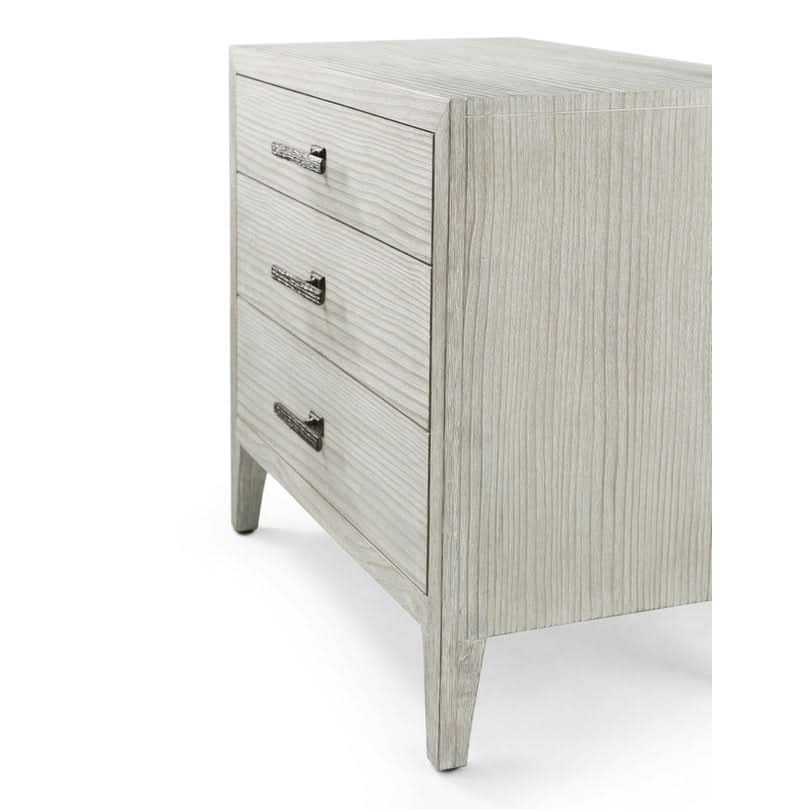 Theodore Alexander Breeze Three Drawer Bedside Table   Nicholas John Interiors
