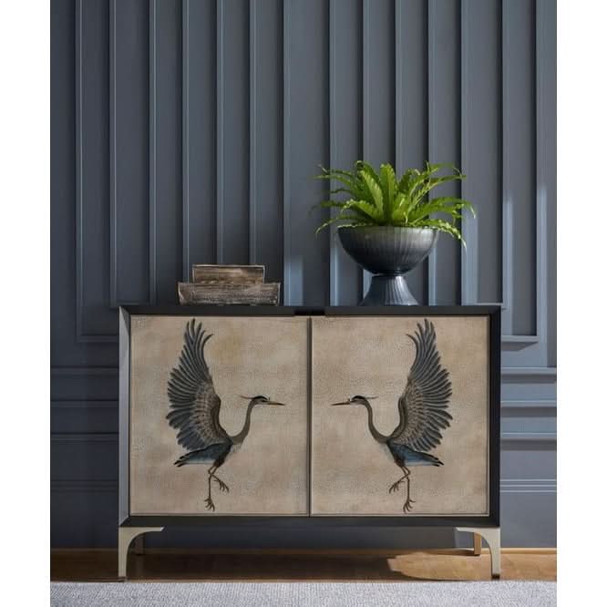 Theodore Alexander Origins Heron Wooden Chest   Nicholas John Interiors