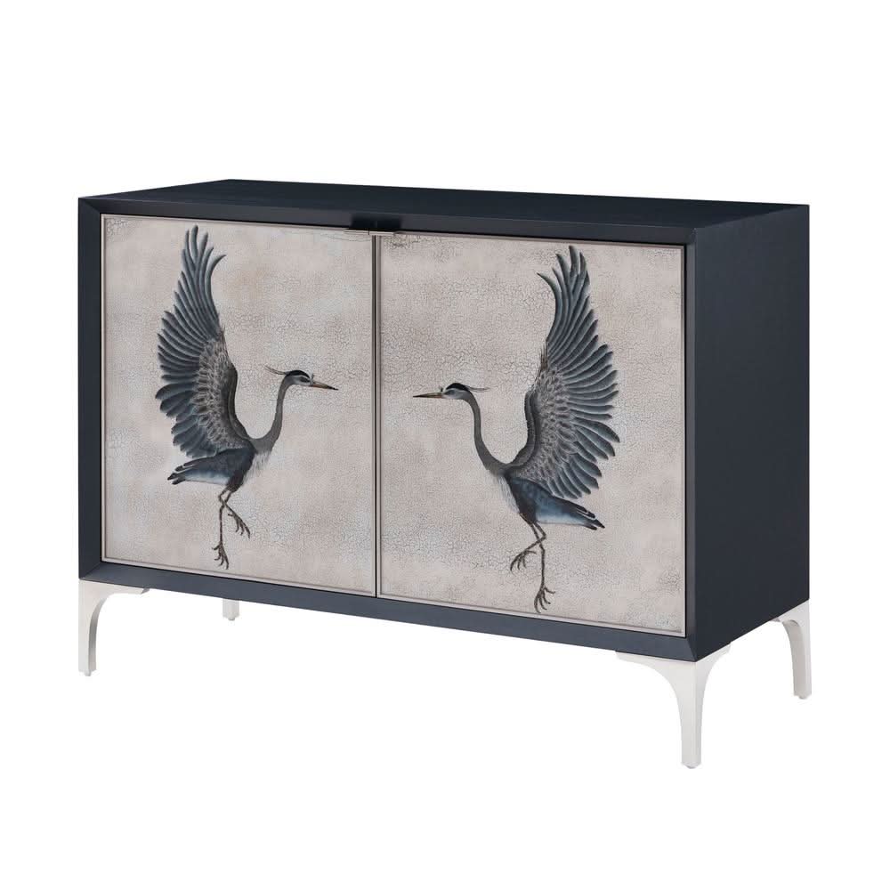 Theodore Alexander Origins Heron Wooden Chest   Nicholas John Interiors