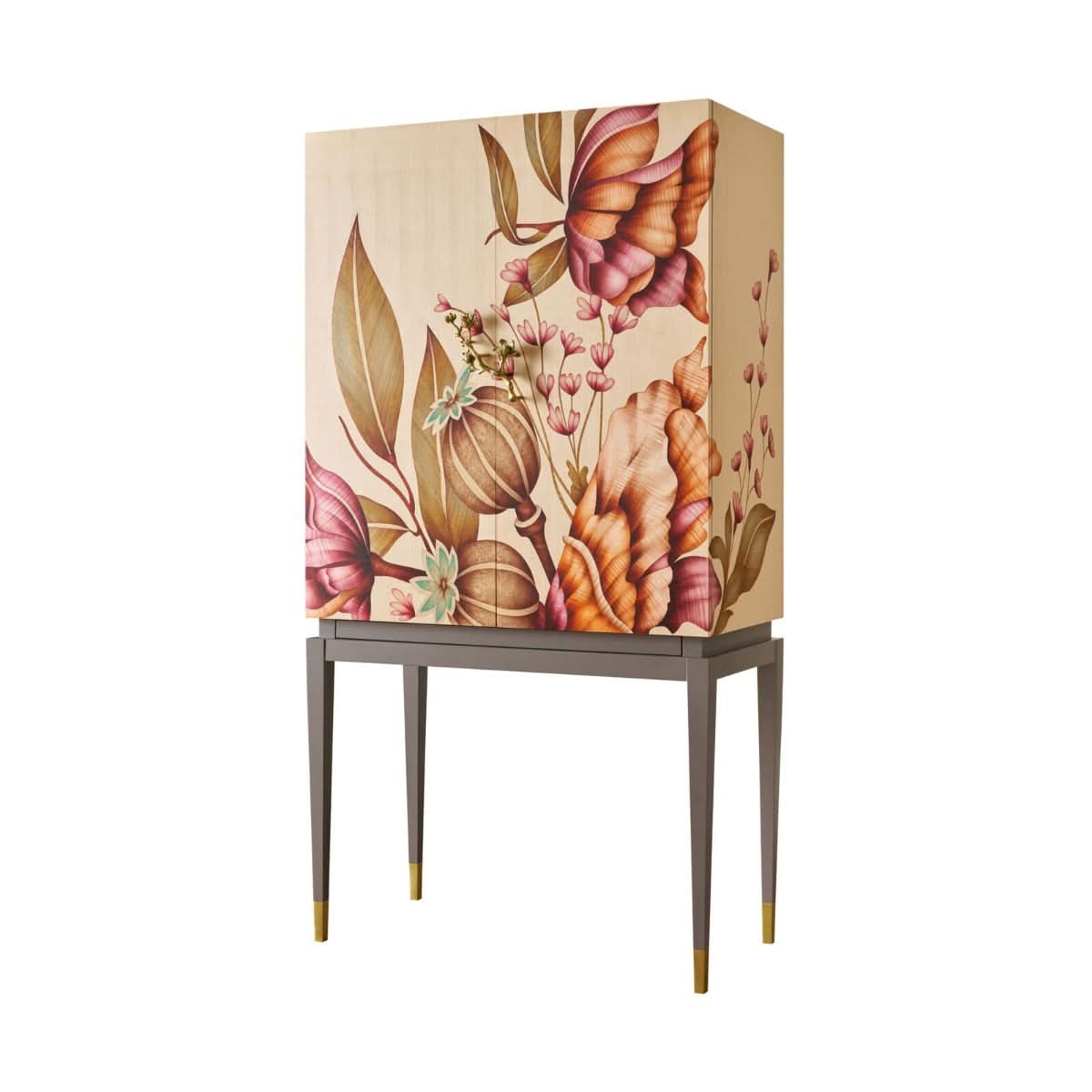 Theodore Alexander Bouquet Bar Cabinet   Nicholas John Interiors