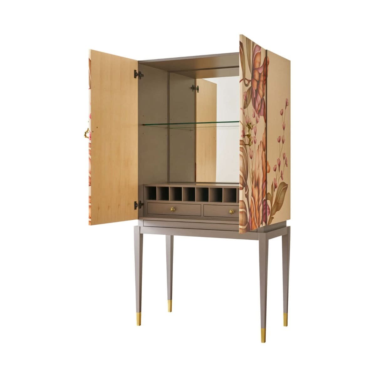 Theodore Alexander Bouquet Bar Cabinet   Nicholas John Interiors