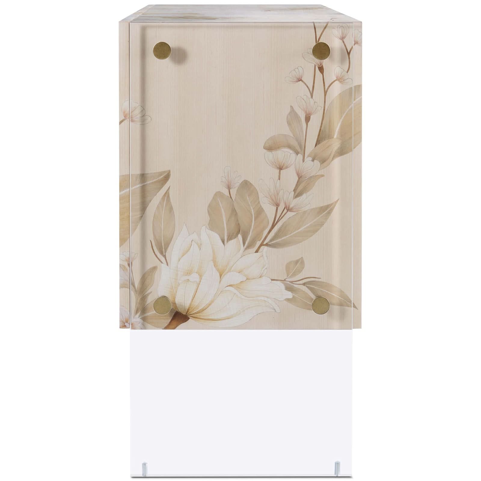 Theodore Alexander Cabinet Bouquet 2 Door in Buttercream   Nicholas John Interiors