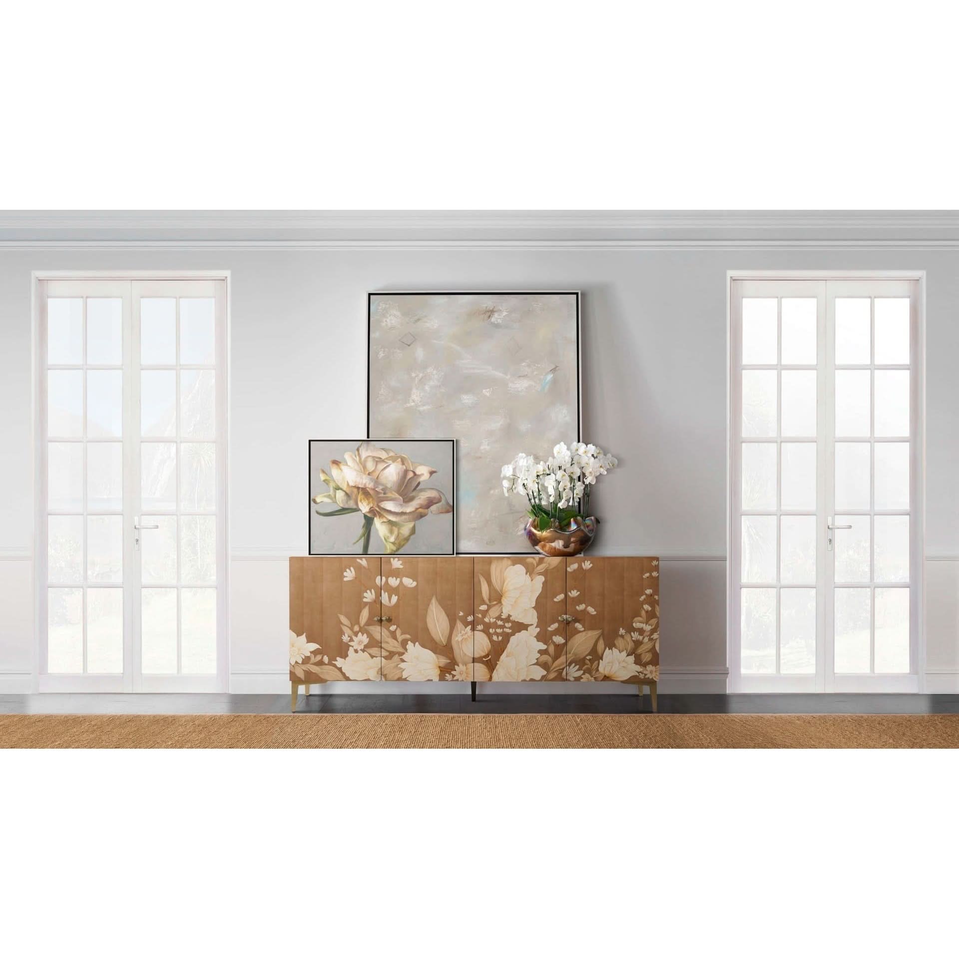 Theodore Alexander Sideboard Bouquet 4 Door in Toasted Cashew   Nicholas John Interiors