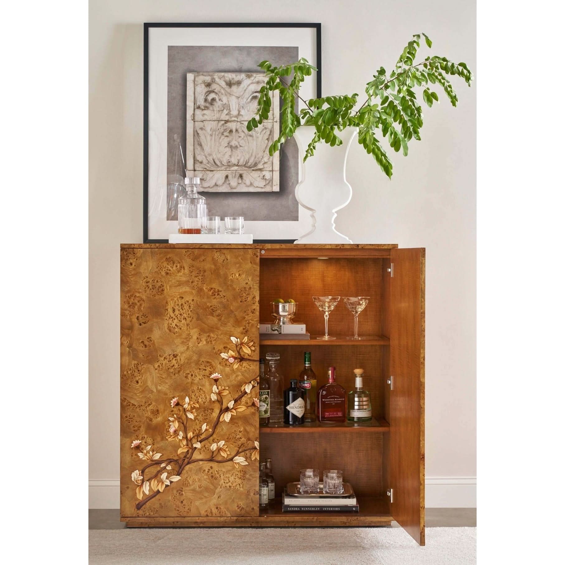 Theodore Alexander Flora Bar Cabinet   Nicholas John Interiors
