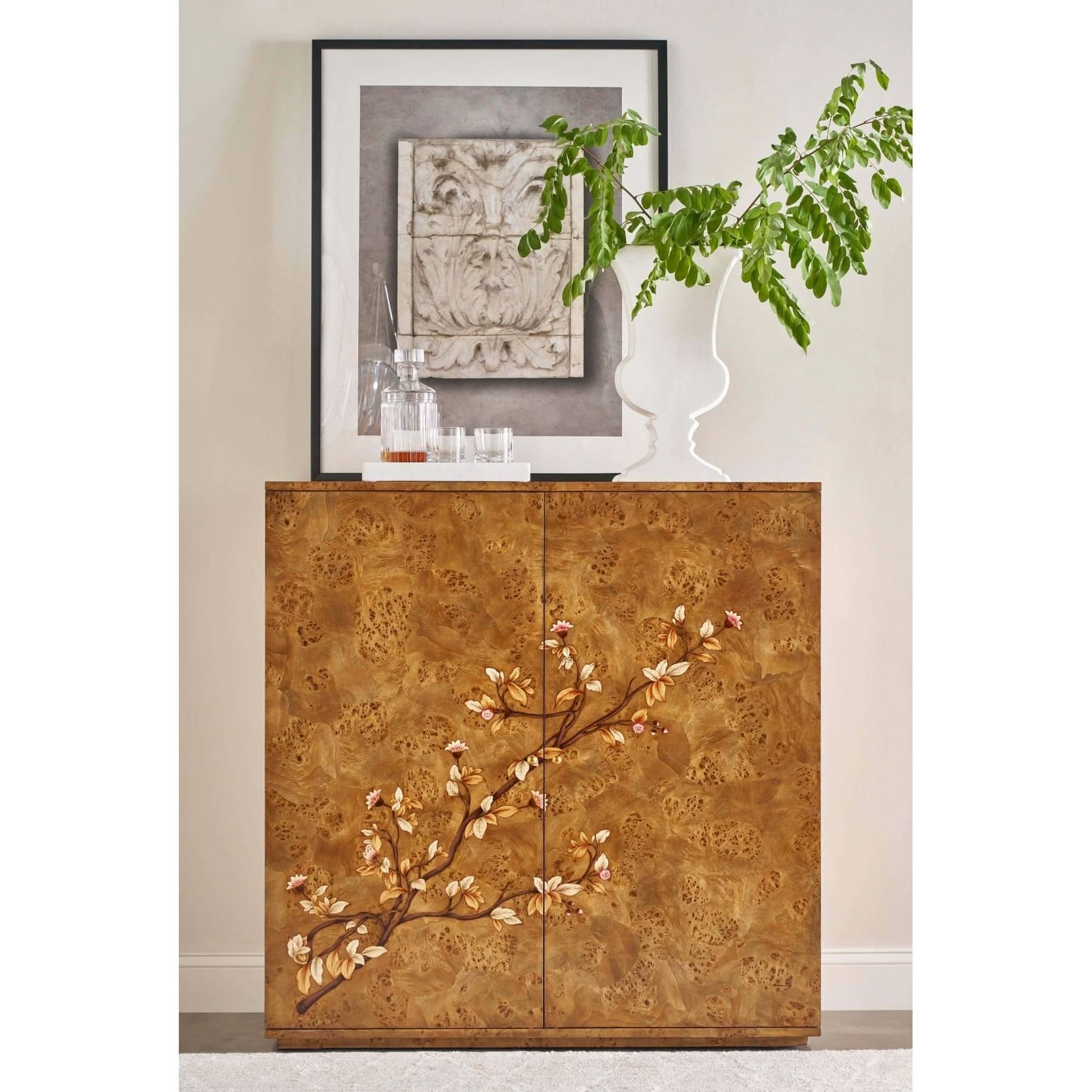 Theodore Alexander Flora Bar Cabinet   Nicholas John Interiors