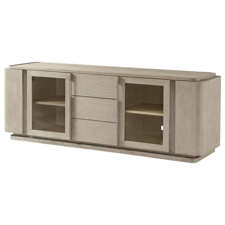 Theodore Alexander Wooden Media Cabinet   Nicholas John Interiors