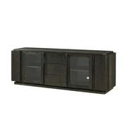 Theodore Alexander Repose Glass Door Media Console   Nicholas John Interiors