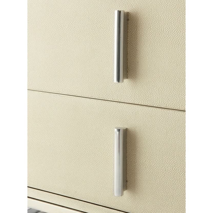 Theodore Alexander Blain Bedside Table in Overcast Shagreen   Nicholas John Interiors