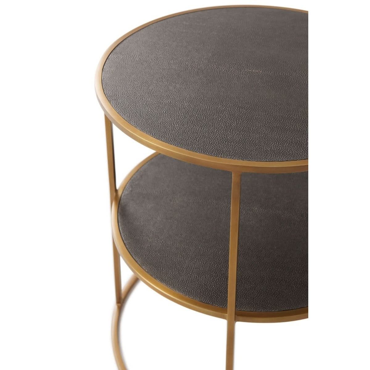 Theodore Alexander Tripp Side Table in Brushed Brass   Nicholas John Interiors