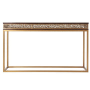 Theodore Alexander Table Frenzy Console in Eucalyptus   Nicholas John Interiors