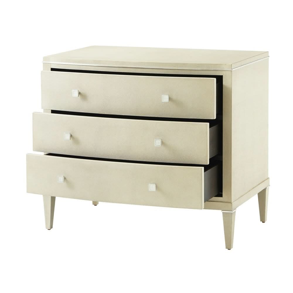 Theodore Alexander Table Adeline Bedside in Overcast   Nicholas John Interiors