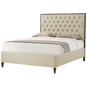 Theodore Alexander Talbot Super King Bed Frame in Kendal Linen   Nicholas John Interiors