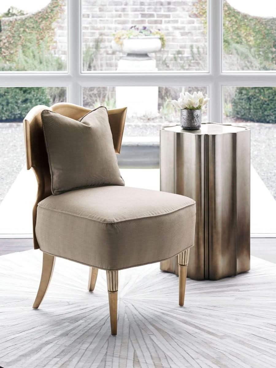 Caracole Gold Is Up Side Table   Nicholas John Interiors