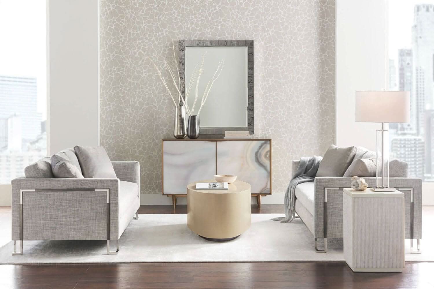 Caracole Come Oval Here Coffee Table   Nicholas John Interiors