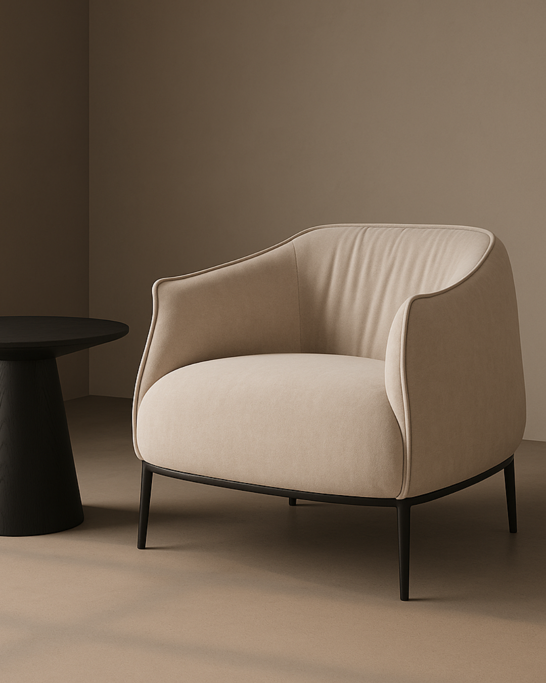 Tyrone Lounge Chair - Beige   Nicholas John Interiors