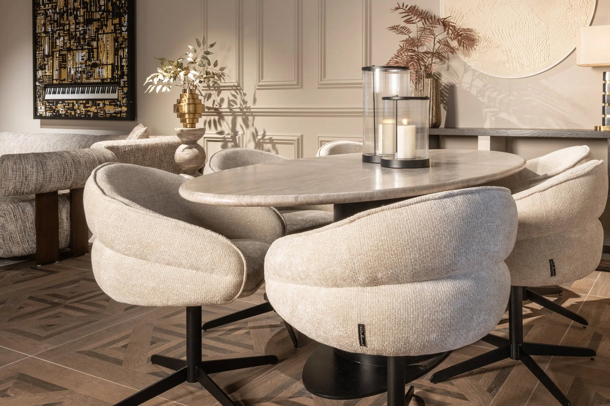 Table lamp Levina black/gold   Nicholas John Interiors