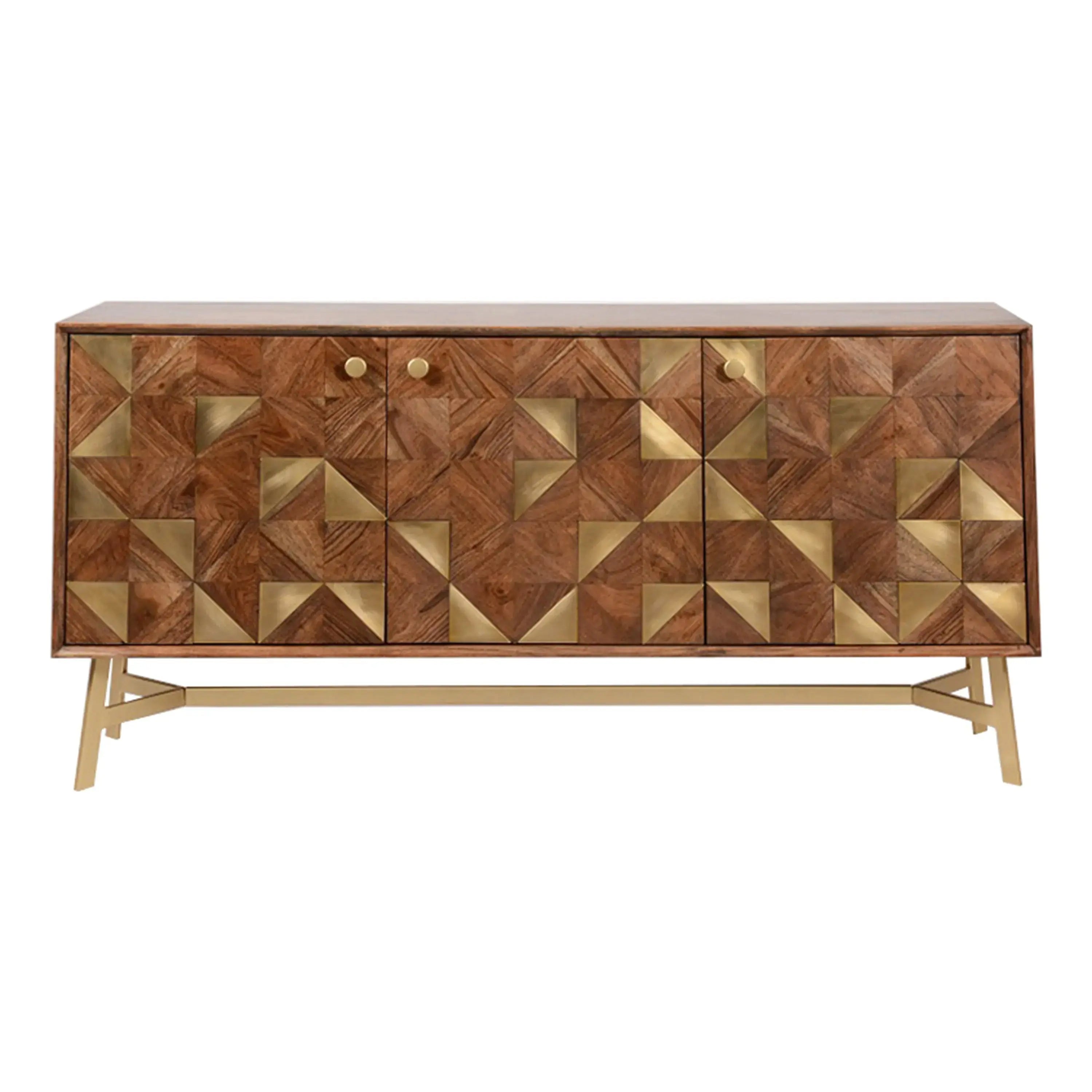 Tarenza 3 door Wooden Sideboard   Nicholas John Interiors