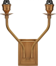Tatiana Antique Brass Metal Double Wall Light   Nicholas John Interiors