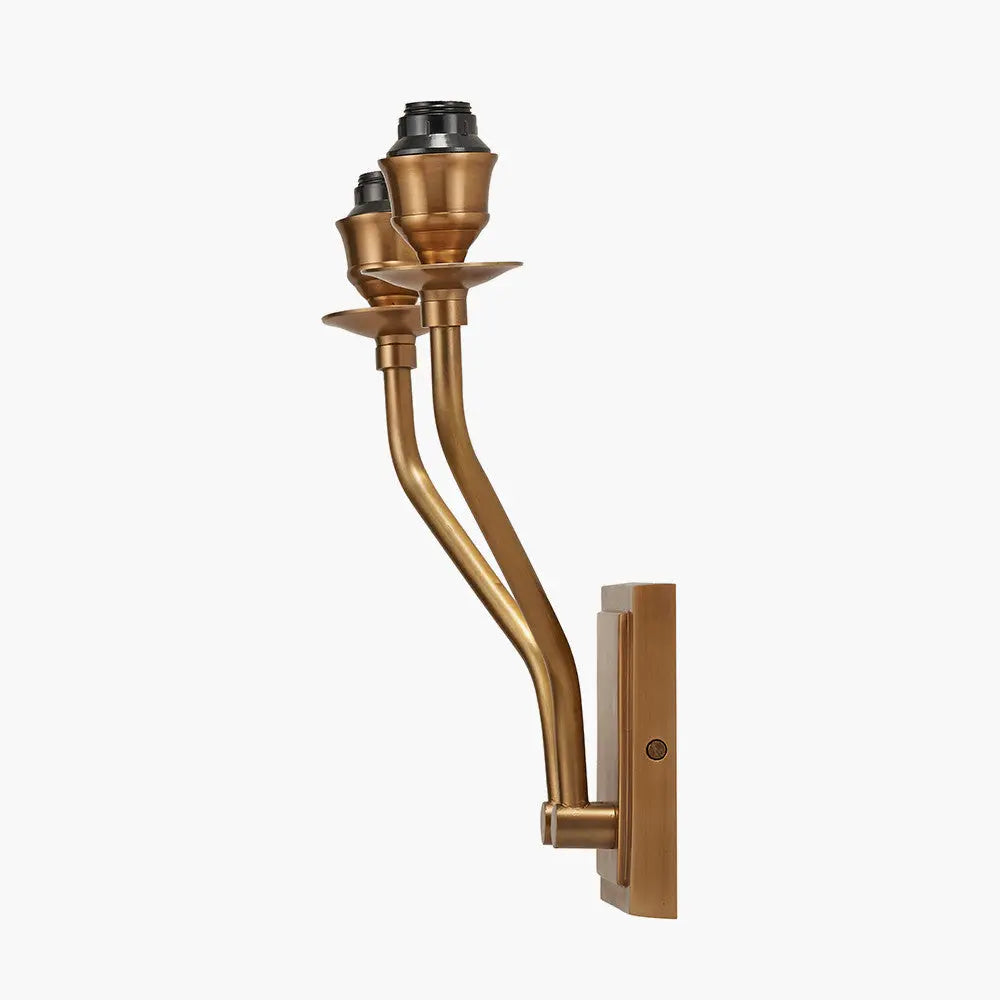 Tatiana Antique Brass Metal Double Wall Light   Nicholas John Interiors