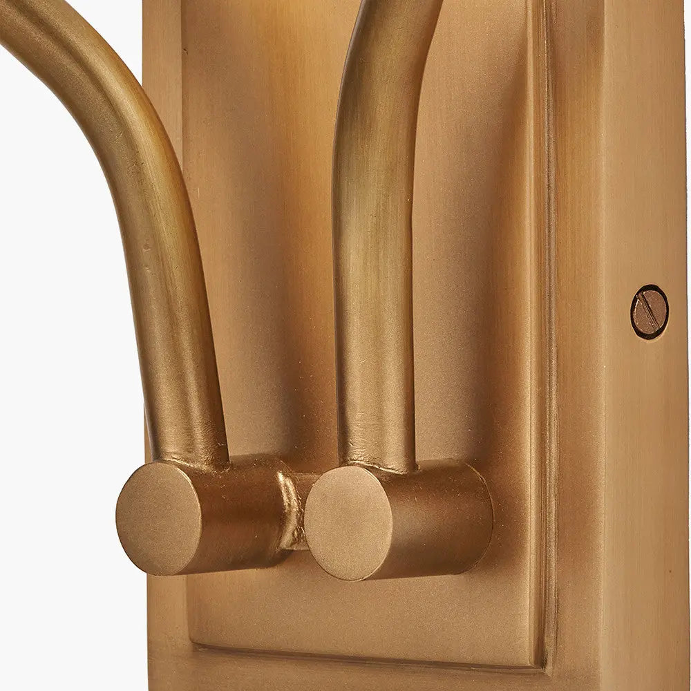 Tatiana Antique Brass Metal Double Wall Light   Nicholas John Interiors