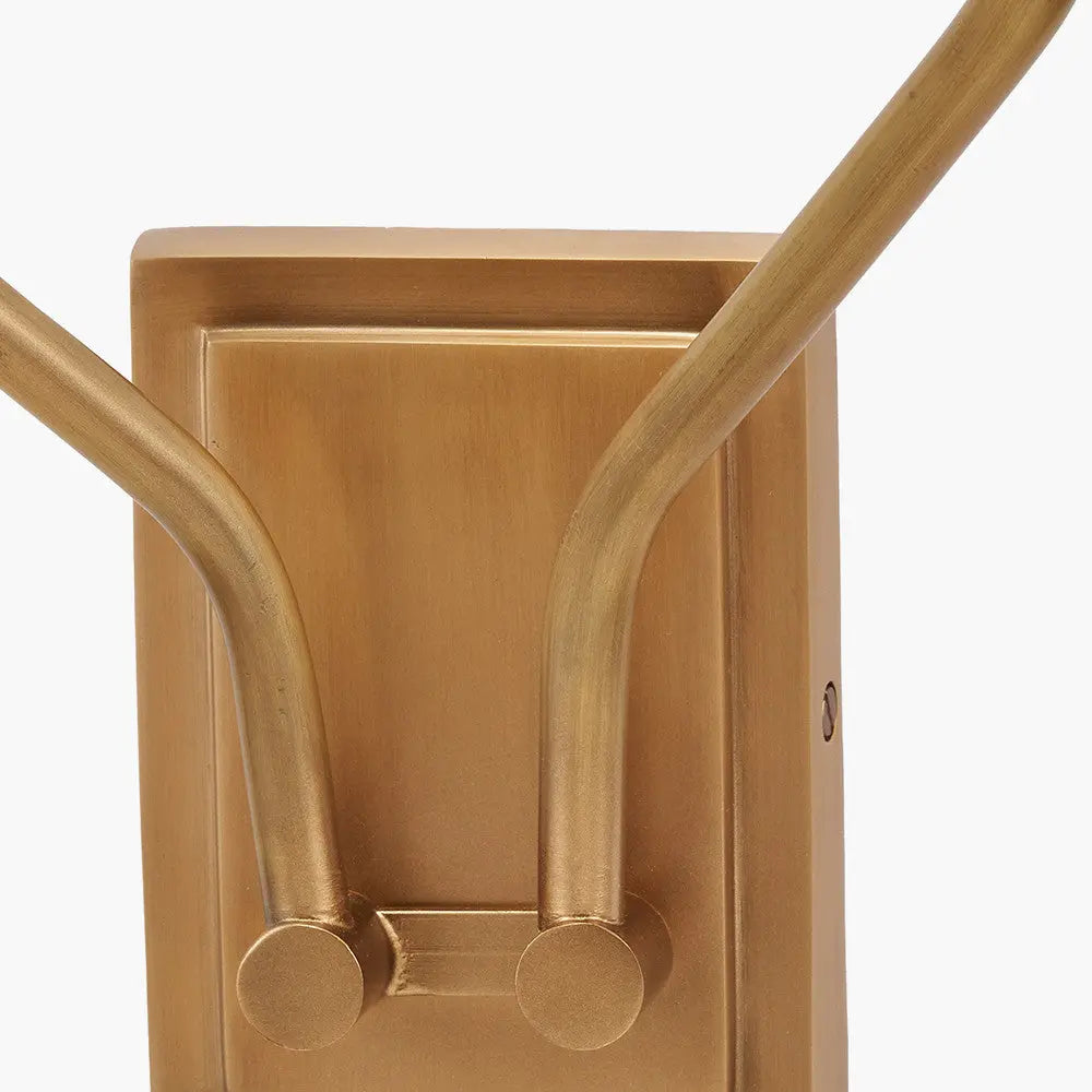 Tatiana Antique Brass Metal Double Wall Light   Nicholas John Interiors