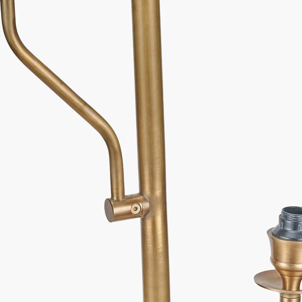 Tatiana Antique Brass Metal Floor Lamp Base   Nicholas John Interiors
