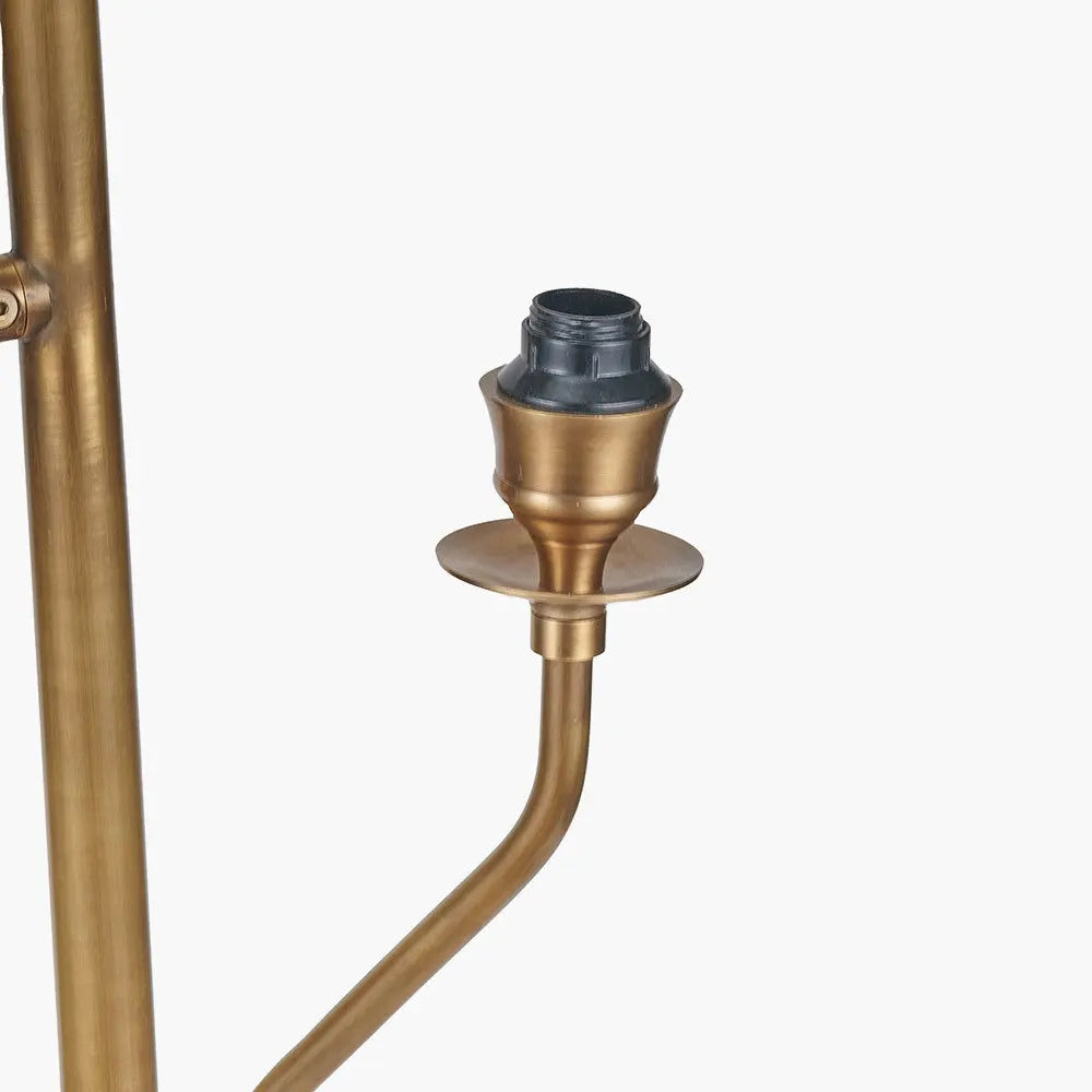 Tatiana Antique Brass Metal Floor Lamp Base   Nicholas John Interiors